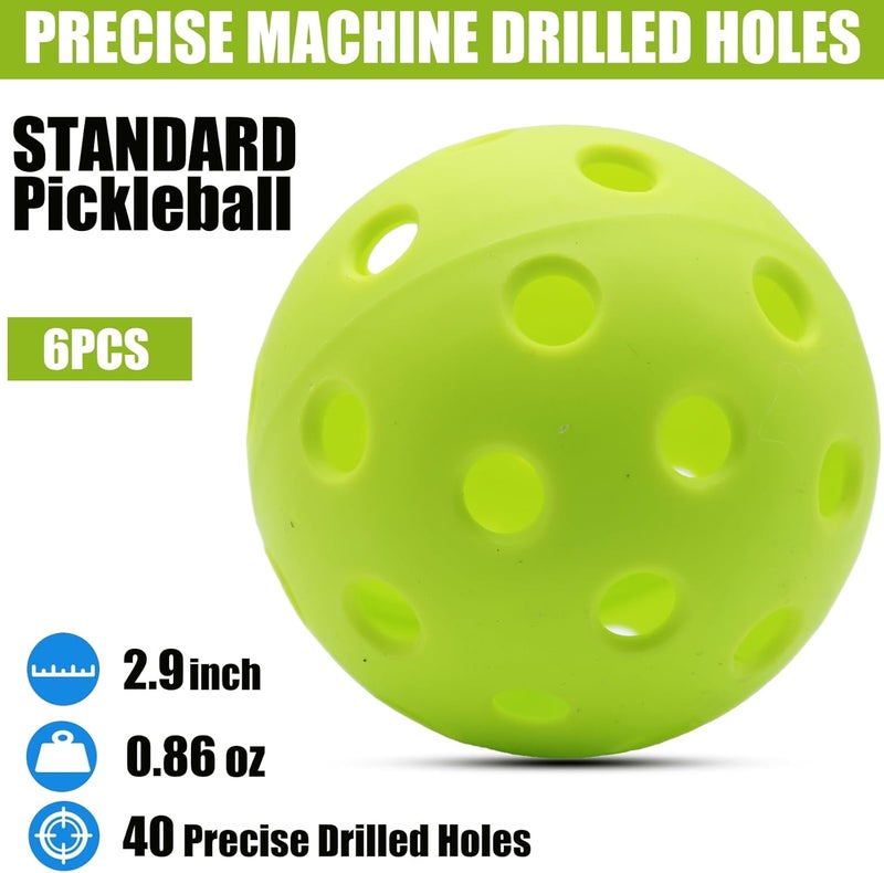 Magicorange Pickleball Balls, 40 Holes Outdoor Pickleballs, High Elasticity & Durable Pickle Balls for All Style Pickleball Paddles - Image 2